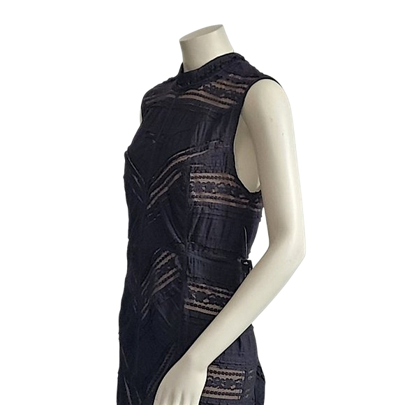 VENUS Sleeveless Black Fishtail Lace Dress Size 16 - Picture 7 of 14